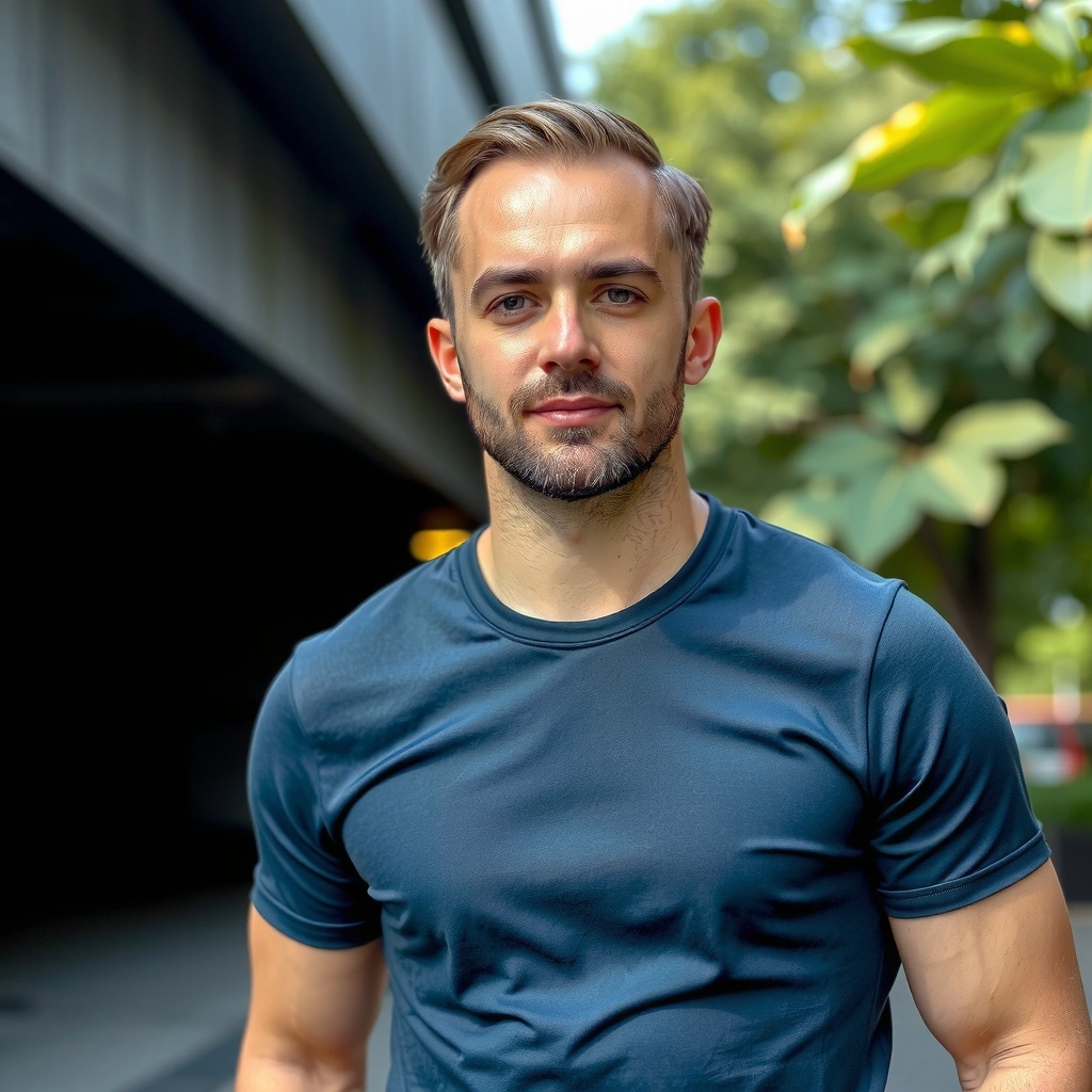Homem confiante com estilo de vida saudável e ativo